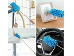 Dirt broom brush telescopic long folding microfibre