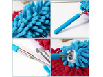 Dirt broom brush telescopic long folding microfibre