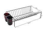 Dish drainer stand upright metal dryer