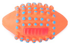 Dog toy squeaky chew rubber rugby ball