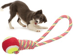 Dog toy toy tug rope strong ball