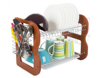 Double-decker dishwasher drier wooden