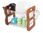 Double-decker dishwasher drier wooden