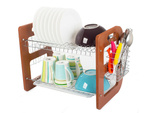 Double-decker dishwasher drier wooden