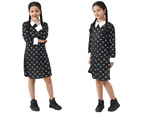 Dress wednesday addams costume kids halloween disguise 135