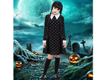 Dress wednesday addams costume kids halloween disguise 135