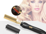 Electric comb hair straightener brush