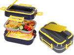 Electric lunchbox heated container for work truck lunches