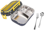 Electric lunchbox heated container for work truck lunches