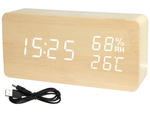 Electronic alarm clock thermometer hygrometer usb