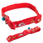 Fabric collar for dog cat with bell 2