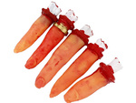 Fake severed fingers halloween decoration 5 rubber stitched fingers