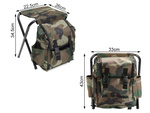 Fishing chair with backpack folding bag 3in1