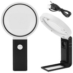 Folding jewellers magnifying glass 10x 25x 6 led 2 uv scale