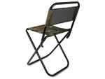 Folding tourist chair with backrest