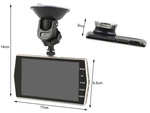 Full hd car camera with lcd display reversing video recorder