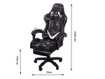 Gaming chair for rotary players bubble black