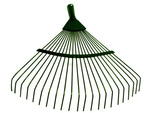 Garden grass leaf rake light wire metal 36cm fan-shaped