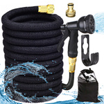 Garden hose 15m stretch couplings gun hook