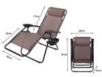 Garden lounger beach chair folding gravity zero