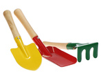 Gardening tool set rake shovel 3in1