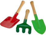 Gardening tool set rake shovel 3in1