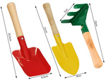 Gardening tool set rake shovel 3in1