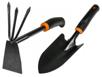 Gardening tools set shovel rake claw hoe 6 items