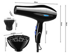 Hair dryer control ionisation diffuser