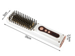 Hair straightening brush 2in1 electric cordless