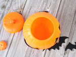 Halloween bucket pumpkin candy container large candy cauldron