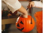 Halloween bucket pumpkin candy container large candy cauldron