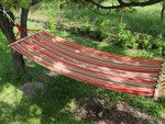 Hanging Garden Hammock With Colorful Rocking Frame