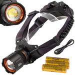 Head torch bailong led cree xhp160 powerbank