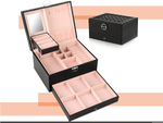 Jewellery box organiser box mirror case spacious box