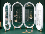 Jewellery organiser casket display mirror