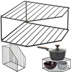 Kitchen corner standing metal shelf two-tier bathroom shelf