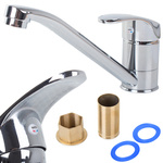 Kitchen mixer tap chrome long