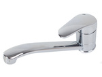 Kitchen mixer tap chrome long