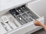 Kitchen organiser for cutlery drawer container