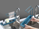 Kitchen utensil holder sink organiser shelf folding drainer