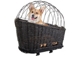 Large bicycle basket carrier woven bicycle basket for dog cat luggage