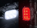 Led bicycle lamp rear front set usb for bicycle handlebars rechargeable battery