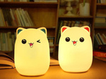 Led night light for kids rgb cat touch