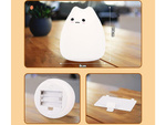 Led night light for kids rgb cat touch silicone