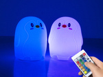 Led penguin rgb remote control usb night light for kids