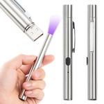 Led torch uv spotlight pen magnet usb tester