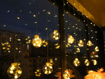 Lights curtain festive garland bauble decoration 138 led warm colour ip44