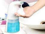 Liquid foam automatic soap dispenser