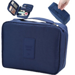 Make-up bag travel organiser navy blue